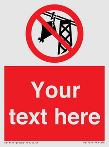 Custom prohibition do not fly kites near overhead electrical power lines